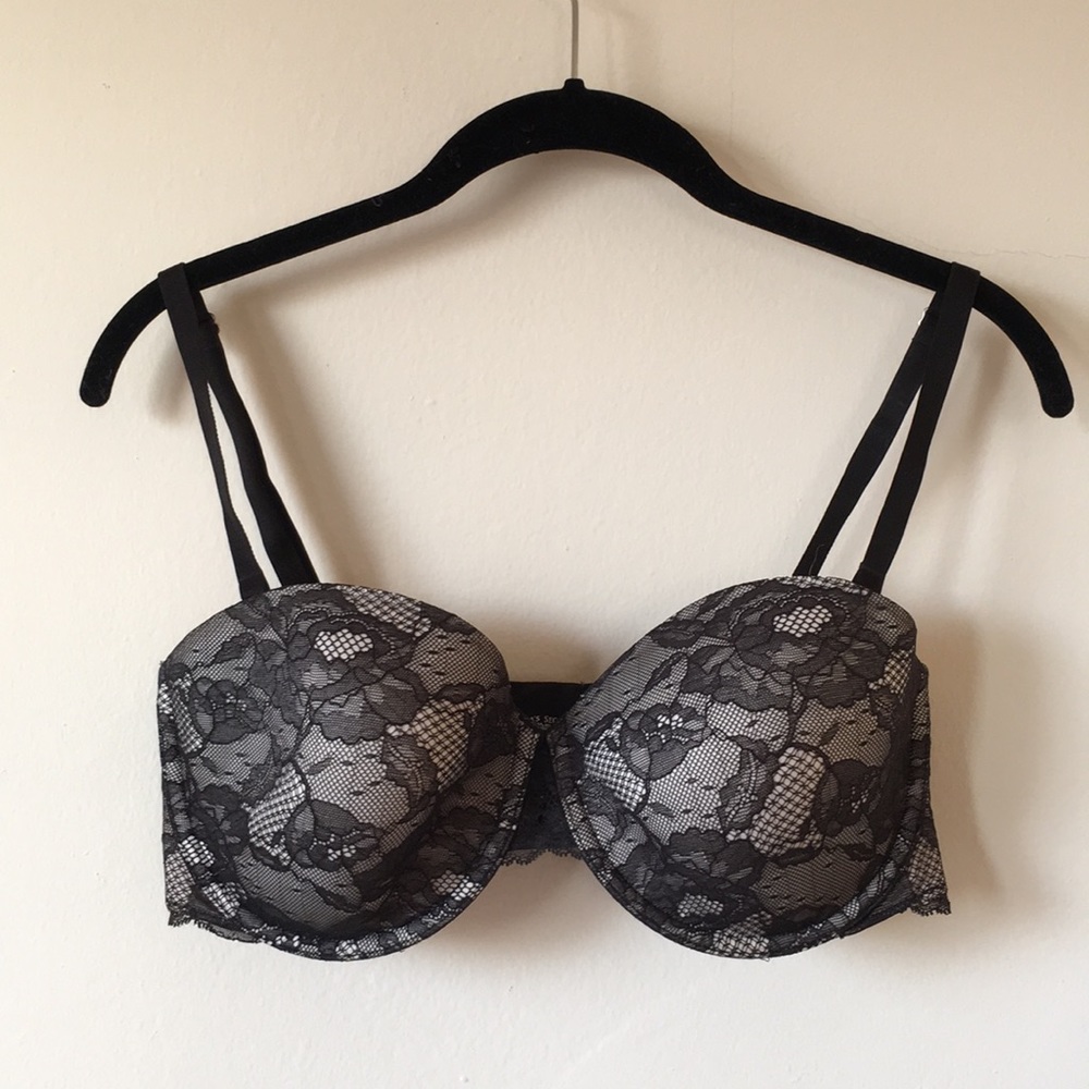 Victoria’s Secret Black and Nude Lace Bra